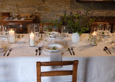 Table decor in italian region Montefeltro